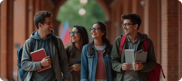 Students on campus